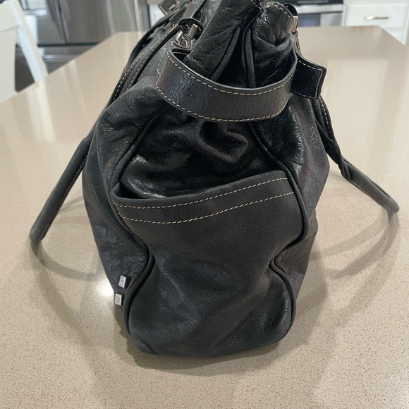 Helen Welsh genuine Leather shoulder handbag black - Picture 4 of 9